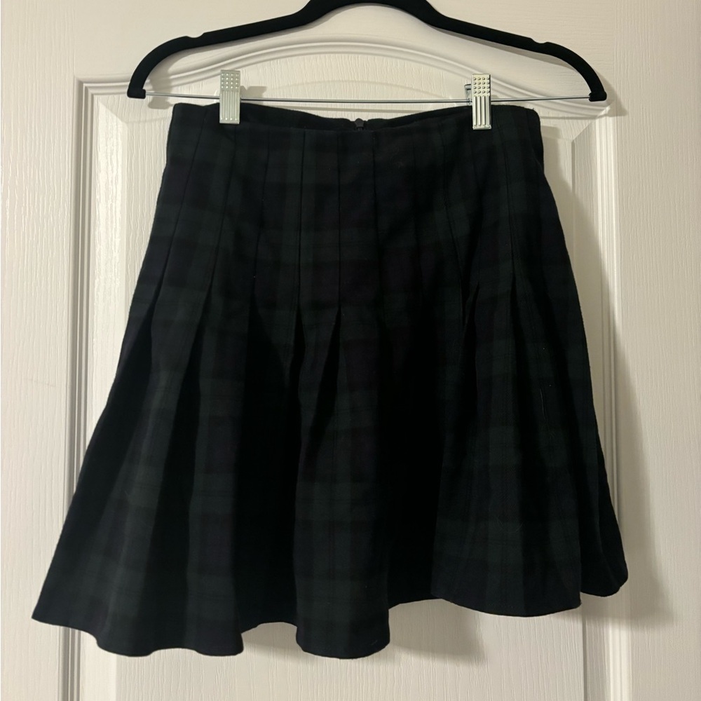 Brandy plaid pleated mini skirt
